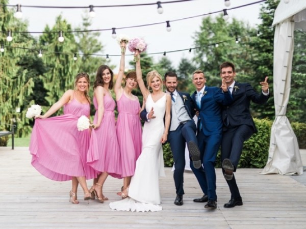 Aga&amp;Andrea: polsko- włoskie, przepiękne wesele plenerowe z palmami i piwoniami