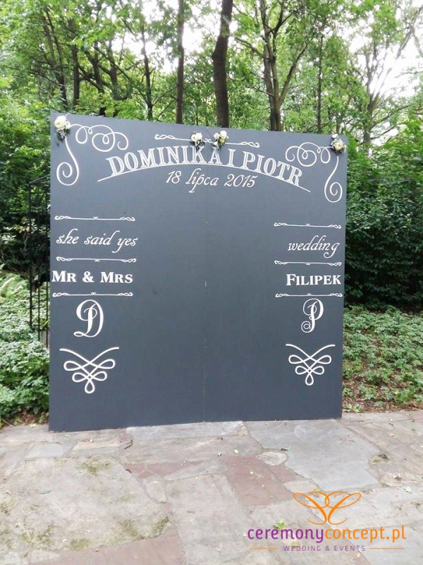 Ścianka do zdjęć na weselu