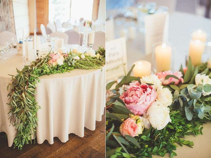 stół pary młodej, dekoracja i aranżacja stołu weselnego